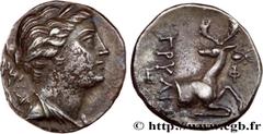 Greek Coins IONIE - EPHESUS Type : Didrachme  Date : c. 258-202 AC.  Mint name / Town : Éphèse  Metal : silver  Diameter : 21  mm Orientation dies : 12  h. Weight : 6,54  g. Rarity : R2  Obverse legen