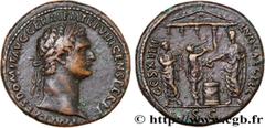Roman coins DOMITIANUS Type : As  Date : 88  Mint name / Town : Rome  Metal : copper  Millesimal fineness : 900  ‰ Diameter : 28  mm Orientation dies : 6  h. Weight : 12,66  g. Rarity : R2  Obverse le