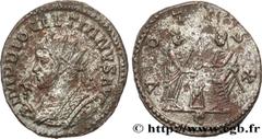 Roman coins DIOCLETIAN Type : Aurelianus  Date : 20 novembre  Date : 293  Mint name / Town : Lyon  Metal : billon  Millesimal fineness : 50  ‰ Diameter : 23  mm Orientation dies : 6  h. Weight : 3,52 
