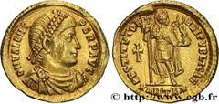 Roman coins VALENS Type : Solidus  Date : 364  Mint name / Town : Antioche  Metal : gold  Millesimal fineness : 1000  ‰ Diameter : 21  mm Orientation dies : 11  h. Weight : 4,46  g. Rarity : R1  Obver