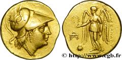 ROYAUME DE THRACE - LYSIMAQUE(323-281 avant J.-C.)Monnayage au nom et au type d'Alexandre III le Grand Statère d'or N° v38_0097    Date : c. 301-297 AC. Nom de l'atelier : Troade, Abydos Métal : or Di