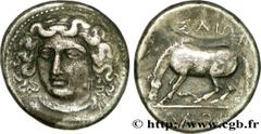 THESSALIE - LARISSA(400-344 avant J.-C.) Drachme N° v38_0151    Date : c. 350-340 AC. Nom de l'atelier : Larissa Métal : argent Diamètre : 20mm Axe des coins : 7h. Poids : 5,86g. Etat de conservation 
