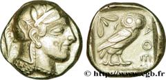 ATTIQUE - ATHENES(Ve siècle avant J.-C.) Tétradrachme N° v38_0176    Date : c. 420-405 AC. Nom de l'atelier : Athènes Métal : argent Diamètre : 24,5mm Axe des coins : 5h. Poids : 16,67g. Etat de conse