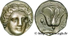 CARIE - خLES DE CARIE - RHODES(Ve - IVe siècles avant J.-C.) Tétradrachme N° v38_0235    Date : c. 404-385 AC. Nom de l'atelier : Rhodes Métal : argent Diamètre : 24mm Axe des coins : 11h. Poids : 14,