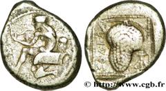 CILICIE - SOLOI(Ve - IVe siècles avant J.-C.) Statère N° v38_0269    Date : c. 425-400 AC. Nom de l'atelier : Soloi Métal : argent Diamètre : 22,5mm Axe des coins : 6h. Poids : 10,24g. Degré de rareté