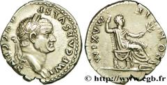VESPASIEN(1/07/69-24/06/79)Titus Flavius Sabinus Vespasianus Denier N° v38_0498    Date : 73 Nom de l'atelier : Rome Métal : argent Diamètre : 19,5mm Axe des coins : 12h. Poids : 3,42g. Etat de conser