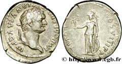 DOMITIEN(12/69-18/09/96)Titus Flavius Domitianus Auguste(13/09/81-18/09/96) Denier N° v38_0517    Date : 82 Nom de l'atelier : Rome Métal : argent Diamètre : 19mm Axe des coins : 6h. Poids : 2,89g. De