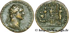 DOMITIEN(12/69-18/09/96)Titus Flavius Domitianus Auguste(13/09/81-18/09/96) Dupondius, (MB, ئ 28) N° v38_0528    Date : 88 Nom de l'atelier : Rome Métal : cuivre Diamètre : 27,5mm Axe des coins : 6h. 