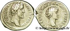 ANTONIN et MARC AURELE CESAR(140-161)Antoninus Pius, Marcus Aurelius Cوsar Denier N° v38_0598    Date : 141 Nom de l'atelier : Rome Métal : argent Diamètre : 17mm Axe des coins : 12h. Poids : 3,06g. D