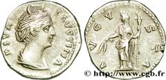 FAUSTINE MERE(+141)Annia Galeria FaustinaConsécration d'Antonin le Pieux Denier N° v38_0607    Date : c. après 147 Nom de l'atelier : Rome Métal : argent Diamètre : 18mm Axe des coins : 6h. Poids : 3,