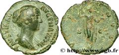FAUSTINE JEUNE(+175)Annia Galeria FaustinaAugusta(146-175) As, (MB, ئ 26) N° v38_0636    Date : 152-154 Nom de l'atelier : Rome Métal : bronze Diamètre : 25,5mm Axe des coins : 6h. Poids : 7,51g. Degr
