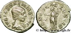 JULIA SOEMIAS(+222)Julia SoوmiasMère d'Elagabal, fille de Julia Maésa, sœur de Julia Mamée - Augusta(219-222) Denier N° v38_0733    Date : 221 Nom de l'atelier : Rome Métal : argent Diamètre : 18,5mm 