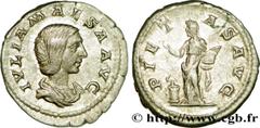JULIA MAESA(+223 ou 226)Julia MوsaSœur de Julia Domna, mère de Julia Soémias et de Julia Mamée, grand-mère d'Elagabal et d'Alexandre Sévère - Augusta(218-223/226) Denier N° v38_0734    Date : 218-220 