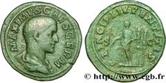 MAXIME CESAR(+238)Caius Iulius Verus MaximusCésar(236-238) Sesterce N° v38_0773    Date : 237 Nom de l'atelier : Rome Métal : cuivre Diamètre : 33,5mm Axe des coins : 1h. Poids : 20,43g. Degré de rare