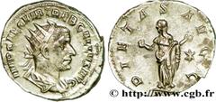TREBONIEN GALLE(06/251-06/253)Caius Vibius Trebonianus Gallus Antoninien N° v38_0819    Date : 252 Nom de l'atelier : Rome Métal : billon Diamètre : 20mm Axe des coins : 6h. Poids : 3,66g. Etat de con