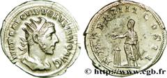 VOLUSIEN(06/251-06/253)Caius Vibius Afinius Gallus Vendumnianus VolusianusAuguste(11/251-05/253) Antoninien N° v38_0823    Date : 253 Nom de l'atelier : Rome Métal : billon Diamètre : 21,5mm Axe des c