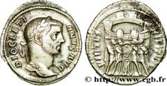 DIOCLETIEN(20/11/284-1/05/305)Caius Aurelius Valerius DiocletianusAuguste (20/11/284-1/05/305) Argenteus N° v38_1123    Date : 294 Nom de l'atelier : Rome Métal : argent Diamètre : 19,5mm Axe des coin