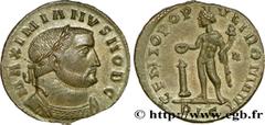GALERE(1/03/293-5/05/311)Galerius Valerius MaximianusCésar(1/03/293-1/05/305) Follis ou nummus N° v38_1157    Date : 300 - mi 304 Nom de l'atelier : Lyonnaise, Lyon Métal : cuivre Diamètre : 26mm Axe 
