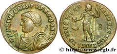 CRISPUS(1/04/317-09/326)Flavius Julius CrispusCésar(317-326) Centenionalis ou nummus N° v38_1240    Date : 317-320 Nom de l'atelier : Egypte, Alexandrie Métal : cuivre Diamètre : 18mm Axe des coins : 