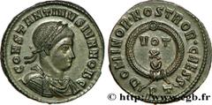 CONSTANTIN II(1/03/317-04/340)Flavius Claudius Julius ConstantinusCésar(1/03/317-9/09/337) Centenionalis ou nummus N° v38_1260    Date : 322-325 Nom de l'atelier : Emilie, Ticinum Métal : cuivre Diamè