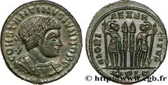 CONSTANTIN II(1/03/317-04/340)Flavius Claudius Julius ConstantinusCésar(1/03/317-9/09/337) Centenionalis ou nummus N° v38_1270    Date : 334-335 Nom de l'atelier : Lyonnaise, Lyon Métal : cuivre Diamè