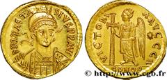ANASTASE(11/04/491-1/07/518) Solidus N° v38_1374    Date : 492-507 Nom de l'atelier : Constantinople Métal : or Diamètre : 21mm Axe des coins : 6h. Poids : 4,47g. Degré de rareté : R1 Etat de conserva