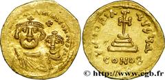 HERACLIUS et HERACLIUS CONSTANTIN(22/01/613-4/07/638) Solidus N° v38_1406    Date : 616-625 Nom de l'atelier : Constantinople Métal : or Diamètre : 21mm Axe des coins : 6h. Poids : 4,34g. Degré de rar