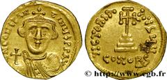 CONSTANS II(09/641-15/07/668) Solidus N° v38_1410    Date : 642-646 Nom de l'atelier : Constantinople Métal : or Diamètre : 19,5mm Axe des coins : 6h. Poids : 4,31g. Degré de rareté : R2 Etat de conse