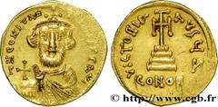 CONSTANS II(09/641-15/07/668) Solidus N° v38_1411    Date : 650-651 Nom de l'atelier : Constantinople Métal : or Diamètre : 20mm Axe des coins : 6h. Poids : 4,32g. Etat de conservation : TTB+ Prix de 