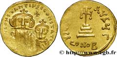 CONSTANS II et CONSTANTIN IV(13/04/654-15/07/668) Solidus N° v38_1414    Date : 654-659 Nom de l'atelier : Constantinople Métal : or Diamètre : 20mm Axe des coins : 6h. Poids : 4,47g. Degré de rareté 