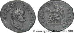 VESPASIEN(1/07/69-24/06/79)Titus Flavius Sabinus Vespasianus Quinaire N° v13_0184    Date : 75-79 Nom de l'atelier : Rome Métal : argent Diamètre : 14,5mm Axe des coins : 6h. Poids : 1,60g. Degré de r