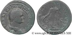 DOMITIEN(12/69-18/09/96)Titus Flavius DomitianusCésar sous Vespasien (12/69-24/06/79) Dupondius, (MB, ئ 28) N° v13_0198    Date : 77 -78 Nom de l'atelier : Rome Métal : bronze Diamètre : 28mm Axe des 