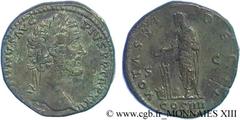 ANTONIN LE PIEUX(25/02/138-7/03/161)Titus Aurelius Fulvus Boionius Arrius AntoninusAuguste(10/07/138-7/03/161) Sesterce, (GB, ئ 31) N° v13_0299    Date : 159 Nom de l'atelier : Rome Métal : bronze Dia
