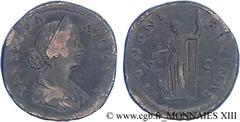 FAUSTINE JEUNE(+175)Annia Galeria FaustinaAugusta(146-175) Sesterce, (GB, ئ 33) N° v13_0335    Date : 156-161 Nom de l'atelier : Rome Métal : bronze Diamètre : 32,5mm Axe des coins : 12h. Poids : 26,1