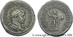 CARACALLA(27/05/196-8/04/217)Marcus Aurelius AntoninusAuguste (4/02/211-8/04/217) Antoninien N° v13_0427    Date : 216 Nom de l'atelier : Rome Métal : argent Diamètre : 22,5mm Axe des coins : 7h. Poid