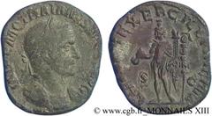 TRAJAN DECE(07/249-06/251)Caius Messius Quintus Traianus Decius Sesterce, (GB, ئ 29) N° v13_0640    Date : 250 Nom de l'atelier : Rome Métal : bronze Diamètre : 28,5mm Axe des coins : 12h. Poids : 15,