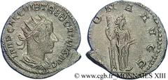 TREBONIEN GALLE(06/251-06/253)Caius Vibius Trebonianus Gallus Antoninien N° v13_0658    Date : 253 Nom de l'atelier : Rome Métal : billon Diamètre : 20mm Axe des coins : 12h. Poids : 2,74g. Etat de co