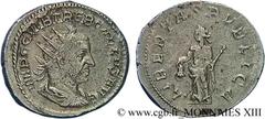 TREBONIEN GALLE(06/251-06/253)Caius Vibius Trebonianus Gallus Antoninien N° v13_0659    Date : 253 Nom de l'atelier : Rome Métal : billon Diamètre : 20,5mm Axe des coins : 6h. Poids : 3,85g. Etat de c