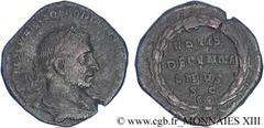 TREBONIEN GALLE(06/251-06/253)Caius Vibius Trebonianus Gallus Sesterce, (GB, ئ 29) N° v13_0663    Date : 251 Nom de l'atelier : Rome Métal : cuivre Diamètre : 28,5mm Axe des coins : 6h. Poids : 15,93g