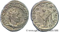 VALERIEN Ier(07/253-06/260)Publius Licinius Valerianus Antoninien N° v13_0679    Date : fin 254 Nom de l'atelier : Rome Métal : billon Diamètre : 22mm Axe des coins : 6h. Poids : 3,78g. Degré de raret