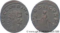 CLAUDE II LE GOTHIQUE(09/268-06-08/270)Marcus Aurelius Claudius Antoninien N° v13_0748    Date : 269 Nom de l'atelier : Rome Métal : billon Diamètre : 21mm Axe des coins : 11h. Poids : 3,38g. Etat de 