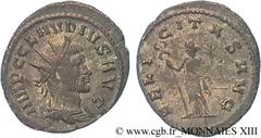 CLAUDE II LE GOTHIQUE(09/268-06-08/270)Marcus Aurelius Claudius Antoninien N° v13_0749    Date : 269 Nom de l'atelier : Rome Métal : billon Diamètre : 23mm Axe des coins : 11h. Poids : 3,66g. Degré de
