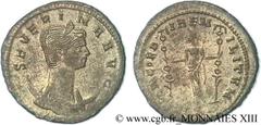 SEVERINE(+ après 275)Ulpia SeverinaFemme d'Aurélien - Augusta(274-275) Aurelianus N° v13_0838    Date : 275 Nom de l'atelier : Mysie, Cyzique Métal : billon Diamètre : 22,5mm Axe des coins : 12h. Poid