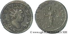 TACITE(11-12/275-06/276)Marcus Claudius Tacitus Aurelianus N° v13_0849    Date : 04/276 Nom de l'atelier : Gaule, Lyon Métal : billon Diamètre : 23mm Axe des coins : 6h. Poids : 4,29g. Etat de conserv