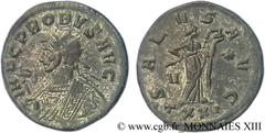 PROBUS(06-07/276-09/282)Marcus Aurelius Probus Aurelianus N° v13_0897    Date : 282 Nom de l'atelier : Italie, Ticinum, Pavie Métal : billon Diamètre : 22,5mm Axe des coins : 6h. Poids : 3,29g. Etat d