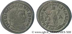 DIOCLETIEN(20/11/284-1/05/305)Caius Aurelius Valerius DiocletianusAuguste (20/11/284-1/05/305) Follis ou nummus N° v13_0972    Date : 301 Nom de l'atelier : Savie, Siscia Métal : cuivre Diamètre : 29m