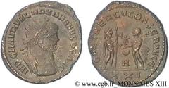 MAXIMIEN HERCULE(10/12/285-02/310)Marcus Aurelius Valerius MaximianusAuguste I (1/04/286-1/05/305) Aurelianus N° v13_1008    Date : c. 290 Nom de l'atelier : Syrie, Séleucie et Piérie, Antioche Métal 