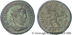 GALERE(1/03/293-5/05/311)Galerius Valerius MaximianusCésar(1/03/293-1/05/305) Aurelianus N° v13_1062    Date : 293 Nom de l'atelier : Italie, Ticinum Métal : billon Diamètre : 21,5mm Axe des coins : 1