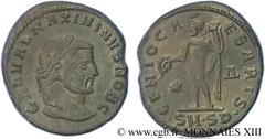 MAXIMIN II DAIA(1/05/305-04/313)Caius Galerius Valerius MaximinusCésar(1/05/305-310) Follis ou nummus N° v13_1089    Date : 307-308 Nom de l'atelier : Dacie, Serdica, Sofia Métal : cuivre Diamètre : 2