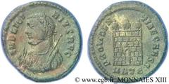 LICINIUS Ier(11/08/308-09/324)Valerius Licinianus Licinius Follis ou nummus hybride N° v13_1130    Date : 317 Nom de l'atelier : Europe, Héraclée Métal : cuivre Diamètre : 19,5mm Axe des coins : 6h. P